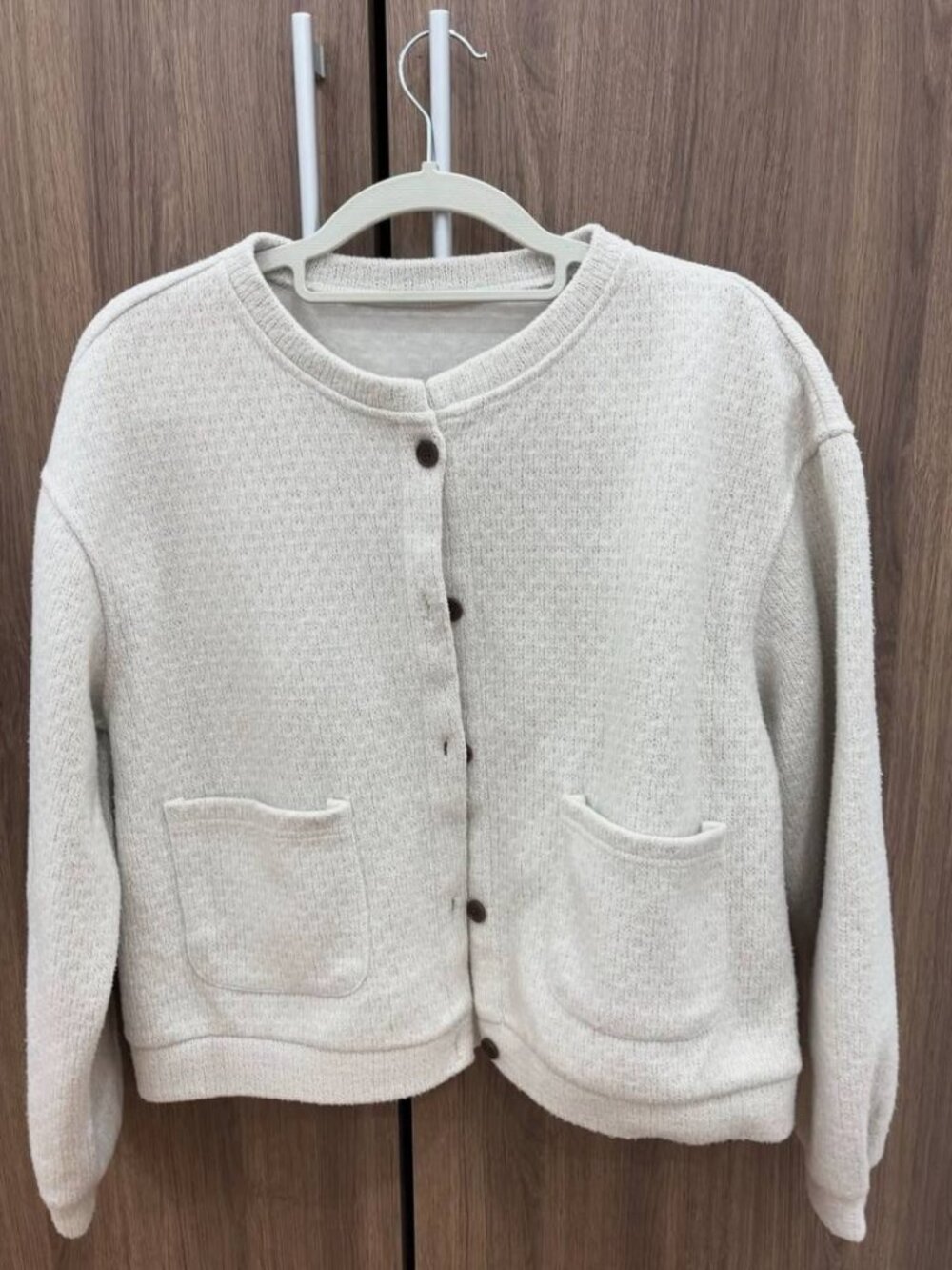 Cream Button Cardigan